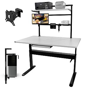 Bancada de Trabalho Ergonômica Para Expedição com Suporte Cpu Monitor Wp Connect