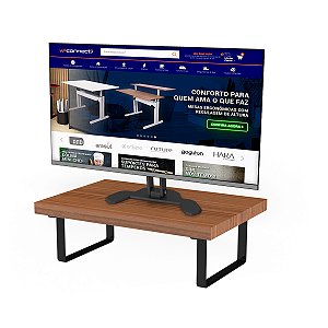 Suporte Para Monitor Em Aço Piatina Preto Tampo 20x30 Cores - Wp Connect