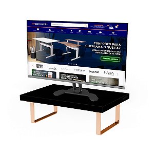 Suporte Para Monitor Em Aço Piatina Rosé Gold Tampo 20x30 Cores - Wp Connect