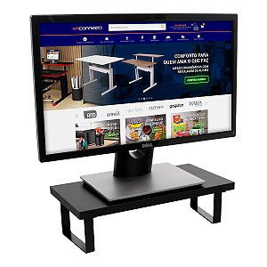 Suporte Para Monitor Em Aço Carbono Preto Tampo 20x40 Cores Lisas - Wp Connect