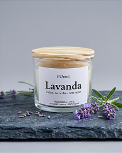 Vela Aromática Lavanda - 100% Cera Vegetal - 100g