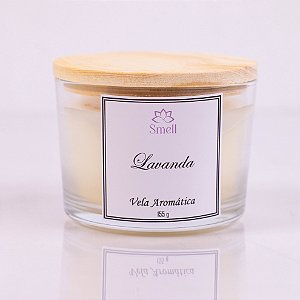 Vela Aromática Lavanda - 100% Cera Vegetal - 100g