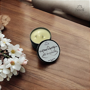 VELA AROMATICA FLOR DE CEREJEIRA - VIVA ESSA EXPERIÊNCIA -  100% CERA VEGETAL - VEGANA - 100G - SMELL