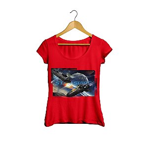 Camisa Feminina Baby Look  Star Ships