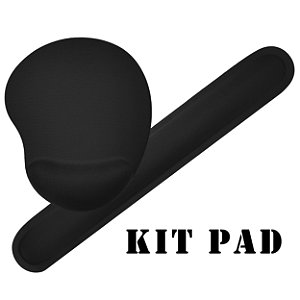 Kit Ergonômico: Mouse Pad M + Apoio de Teclado (Base Emborrachada)