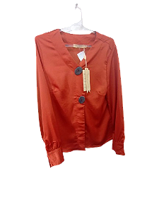 Blusa botão manga longa