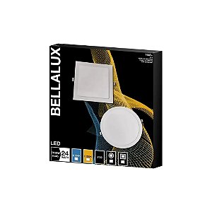 PLAFON LED EMBUTIR 24W 6500K QUADRADO BRANCO BELLALUX