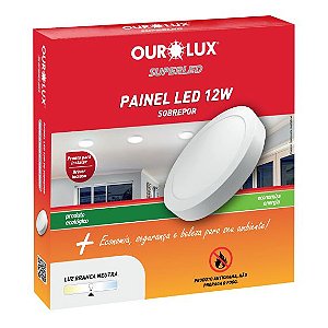 PLAFON LED SOBREPOR 12W BIV 6400K REDONDO OUROLUX