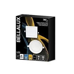 PLAFON LED EMBUTIR 6W 6500K REDONDO BRANCO BELLALUX