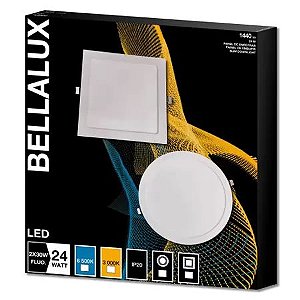 PLAFON LED EMBUTIR 24W 6500K REDONDO BRANCO BELLALUX
