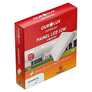 PLAFON LED SOBREPOR 24W BIV 6400K QUADRADO OUROLUX