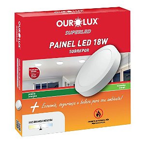 PLAFON LED SOBREPOR 18W BIV 4000K REDONDA OUROLUX