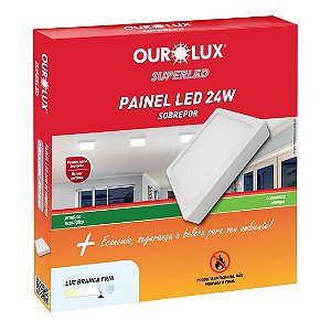 PLAFON LED SOBREPOR 24W BIV 2700K QUADRADO OUROLUX
