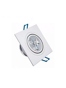SPOT LED QUADRADO 3W 6500K BIVOLT BRANCO JSQ JNG