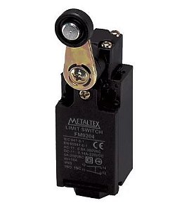 FIM DE CURSO PLASTICO 5A 250V FM9204 ALAVANCA C/ ROLETE 1NA+1NF METALTEX