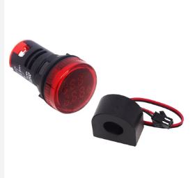 VOLTIMETRO/AMPERÍMETRO DIGITAL 50-265VC 0-100A VA20-2R 22MM VERMELHO METALTEX