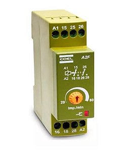 RELE DE TEMPO A2F- ALIM. 24VCA/VCC 20...80 IMPULSO POR MINUTO COEL