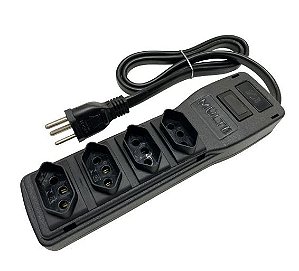 FILTRO DE LINHA 4 TOMADAS 20A PLASTICO BIVOLT CABO 4400VA MAX CABO 3X2,5MM  MULTICRAFT