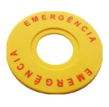 PLAQUETA REDONDA AMARELO EMERGENCIA P20-IDEM - METALTEX