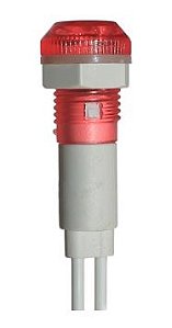 LAMPADA OLHO DE BOI COM RABICHO 220V VERMELHA JNG