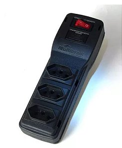 FILTRO DE LINHA 3 TOMADAS PLUG-IN PLASTICO BIVOLT 2200VA MAX  MULTICRAFT