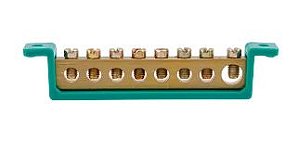BARRAMENTO TERRA 08 TERM VERDE FIX 89,0MM STECK