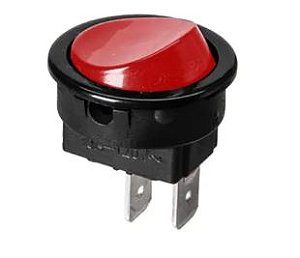 CHAVE GANGORRA 10A R306-1-2 LD PRETA TECLA VERMELHA REDONDA FERNIK