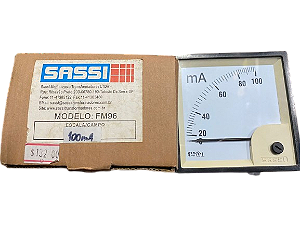 VOLTÍMETRO FM96 100mA C.A 96 X 96 SASSI