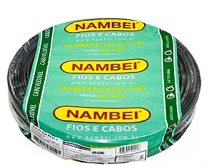 CABO FLEXIVEL 750V 1 X 1,5MM PRETO ROLO 100MT NAMBEI