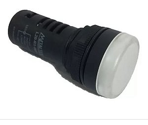 SINALEIRO LED 24VCA L20-R7-WP IP65 22MM BRANCO METALTEX
