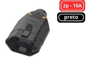 PINO FEMEA 10A 2P+T JUNÇÃO PRETO 4176 FAME