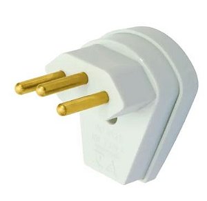 PINO MACHO 10A 2P+T 90º CINZA 1481 FAME