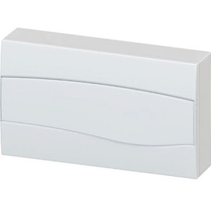 QUADRO SOBREPOR PVC PARA 18 DISJUNTORES DIN IP40 TAMPA OPACA BRUM