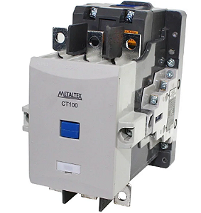 CONTATOR TRIPOLAR 105A 2NA+2NF 220VCA 105A/AC3 CT100-H5-322 METALTEX