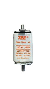 FUSÍVEL NH00 50A 500V EFEITO ULTRA RÁPIDO TEE