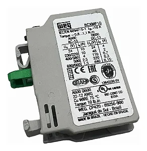 BLOCO DE CONTATO AUXILIAR FRONTAL BCXMF-10 1NA P/CWM9...105 WEG