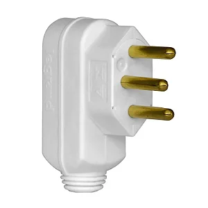 PLUGUE MACHO 2P+T 10A BRANCO 615901 PIAL