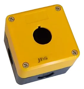 CAIXA PARA BOTOEIRA 22,5MM 1 FURO BMY101 AMARELA JNG