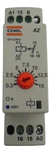RELE DE TEMPO  AZ-- ALIM. 24 A 240VCA/VCC 15.0 MIN DCR 2014/740580 COEL