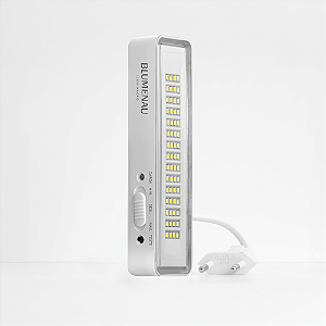 LUMINÁRIA DE EMERGÊNCIA 60 LEDS 4W 300LM 6.500K BIVOLT BC BLUMENAU