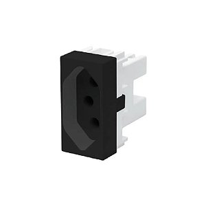 MODULO TOMADA 10A 2P+T PRETO 4034 HABITAT FAME
