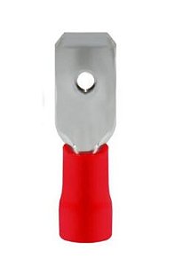 TERMINAL MACHO VERMELHO 0,5 - 1,5MM PACOTE C/ 100
