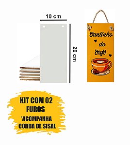 Kit Azulejo Resinado 10x20 Com 02 Furos Aladim Brindes com Cordinha (05 Unidades)