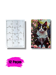 Kit Quebra-Cabeça 12 Peças - A6 Aladim Brindes (05 Unidades)