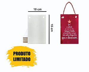 Kit Azulejo Resinado 10x15 Com 02 Furos Aladim Brindes com Cordinha (05 Unidades)