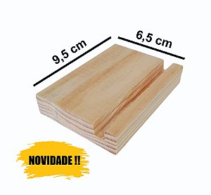 Kit Suporte De Madeira Médio Natural 9,5 Cm X 6,5 Cm Aladim Brindes (05 Unidades)