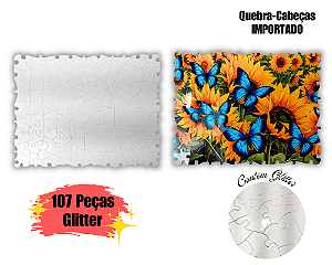 Kit Quebra-Cabeça 107 Peças com GLITTER - A3 IMPORTADO (05 Unidades)