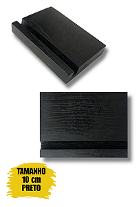 Kit Suporte De Madeira Preto 10cm Aladim Brindes (05 Unidades)