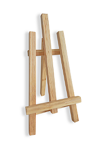 (A) Cavalete Decorativo de Madeira Natural Aladim Brindes (01 Unidade)