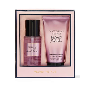 Kit Mini Loção + Splash Victoria's Secret Velvet Petals 75ml